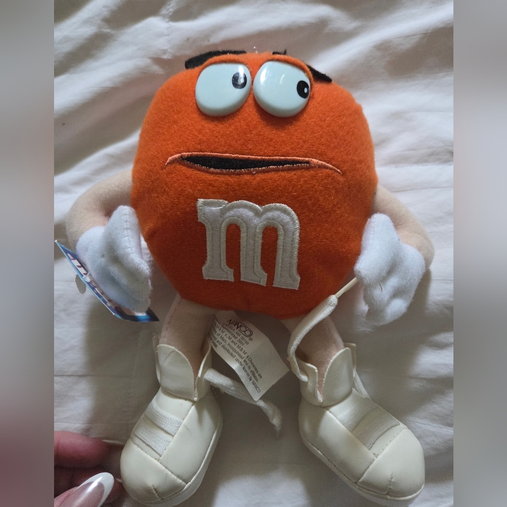 Vintage Orange M&M Plush Doll 2001 Collectible By Nanco 10in Mars New With Tag
